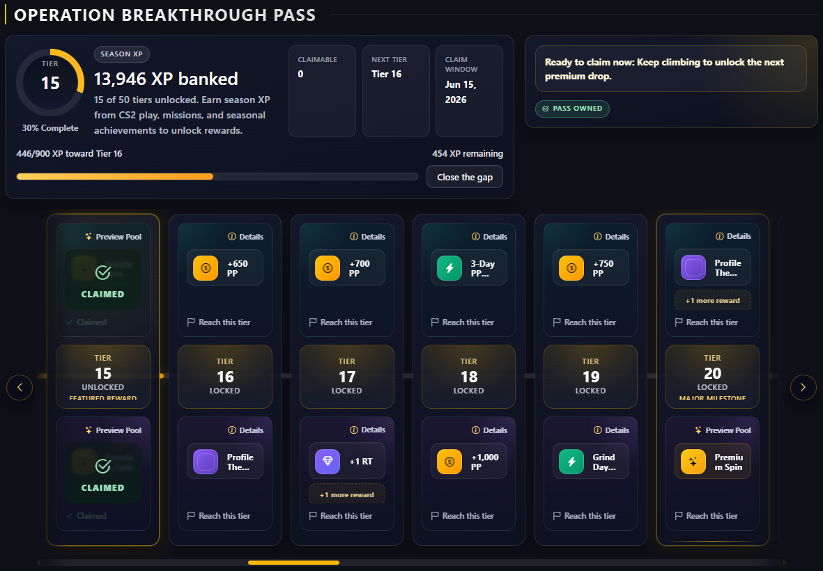 CSSkill skin reward preview